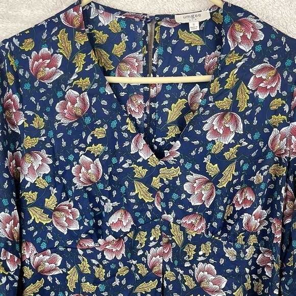 UMGEE Floral Boho Mini Dress Small Cottagecore Prairie - Picture 3 of 14